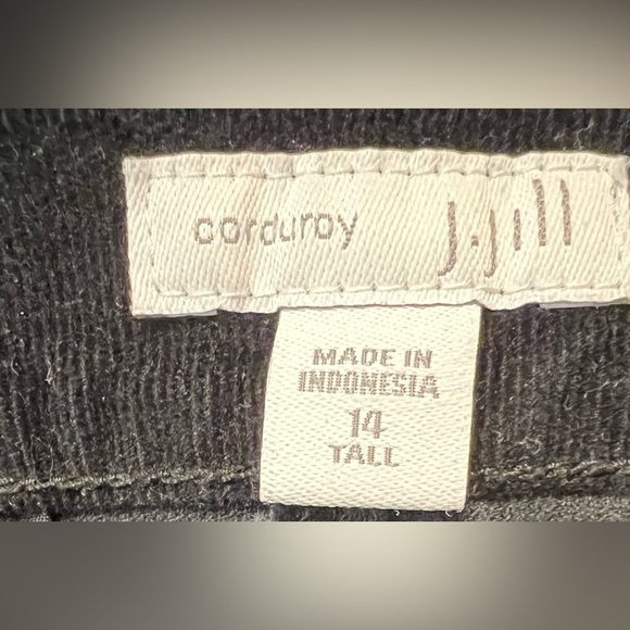 J.Jill Corduroy Pants Women’s Size 14 Tall Black Cotton Blend - Picture 4 of 8